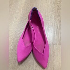 Rothy's Neon Pink Point I Flats Size 11